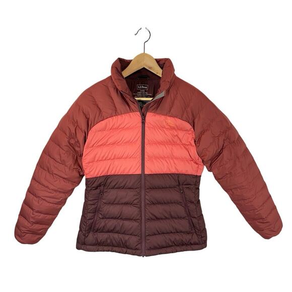L.L. Bean Jackets & Blazers - LL Bean Women’s Down Puffer Jacket Colorblock 650 Fill Sz Small Colorblock Reds